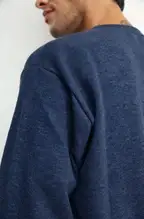 Ver foto 6: Buzo de frisa cuello redondo azul, detalle de la tela